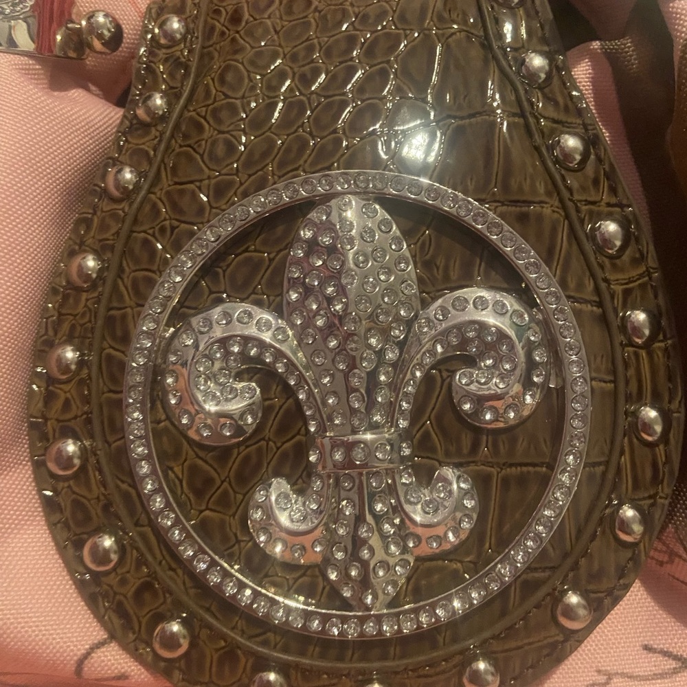 Pink and Brown Women's Bag - Picture 3 of 4
